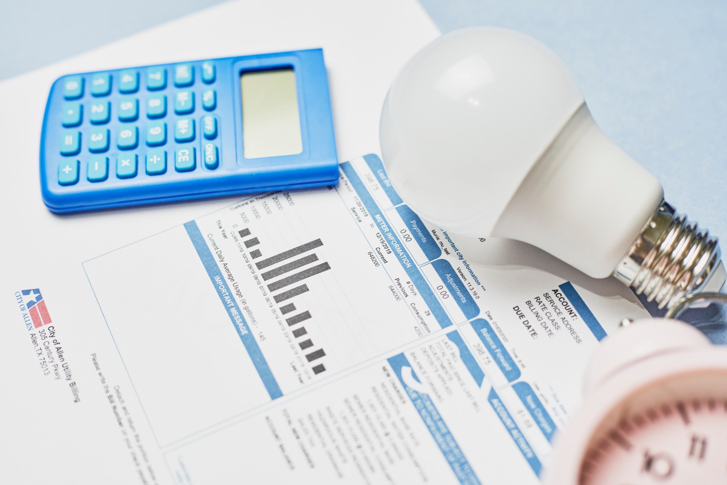 Monthly Utility Bills